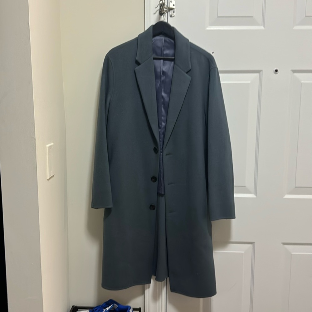 Paperism Dust Blue Single Pea Coat US Men L